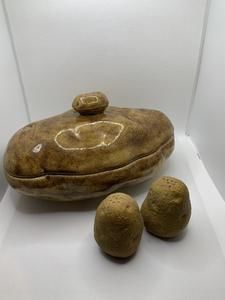 Vintage 1969 Potato Dish and Japanese Imported Salt and Pepper Shakers